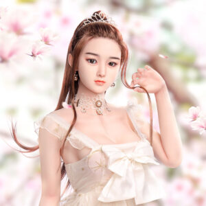 Real-life figure An Qi with pubic hair